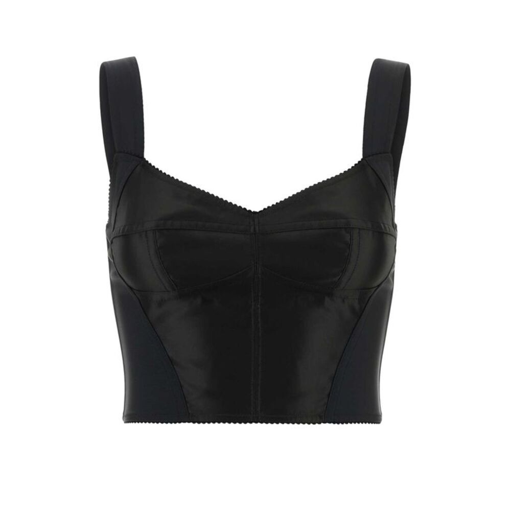 Dolce & Gabbana Women Black Stretch Nylon Blend Bodice